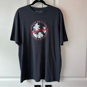 Travis Mathew Men’s Palm Tree Logo Short Sleeve Tee Navy Blue (Size L)